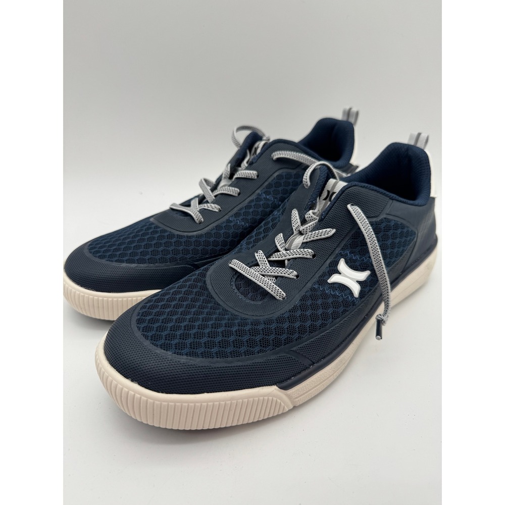 Hurley Exeter Mens Sneakers Navy Blue Mesh‎ Low Top Lace Up Shoes Size 11 NEW